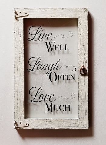 Home Décor - "Live Well, Laugh Often, Love Much" Wall Accent