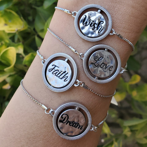 Reversible, Spinning Charm Bracelet