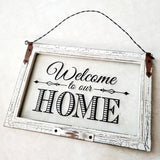Home Decor - "Welcome to Our Home" Glass Pane