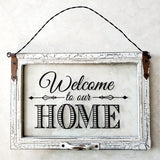 Home Decor - "Welcome to Our Home" Glass Pane