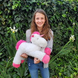 Large Pink/Purple Unicorn & Donated Stuffed Animal