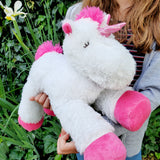 Large White Unicorn & Donated Stuffed Animal