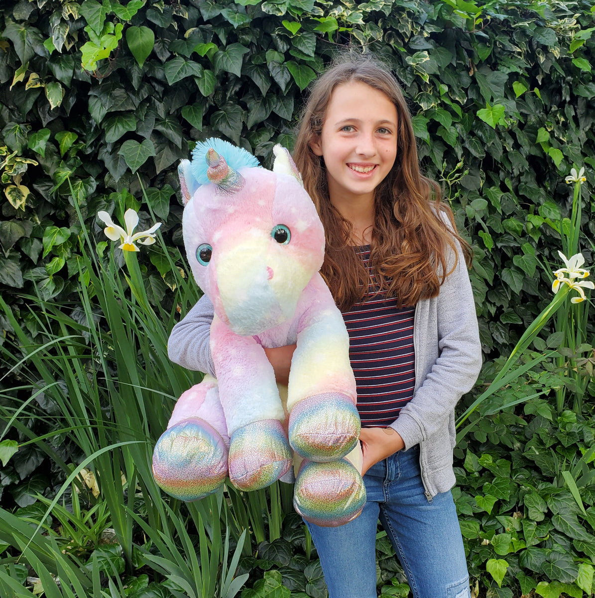 Large rainbow best sale unicorn stuffed animal