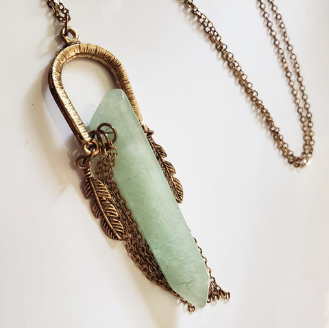 Lucky Green Crystal Pendant Necklace