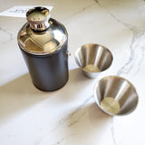 Bottle Flask with Two Hidden Shot Glasses