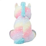 Large Rainbow Unicorn and Donated Stuffed Animal