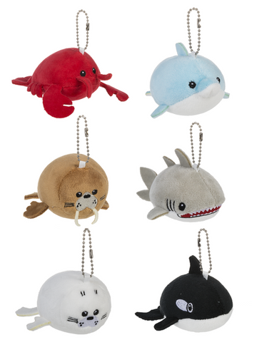 Squishy Squad Keychains, Marine Animals
