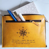 Travel Case, "Life Is Like A Compass"