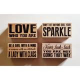 Home Décor - Decorative, Inspirational Wood Block Signs