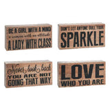 Home Décor - Decorative, Inspirational Wood Block Signs