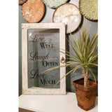 Home Décor - "Live Well, Laugh Often, Love Much" Wall Accent