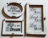 Home Décor - "Live Well, Laugh Often, Love Much" Wall Accent