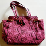 Purse | Rasberry "Snake Skin" Print