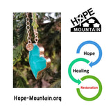 Hopeful Heart Necklace - Natural Stone/Rose Gold Color