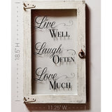 Home Décor - "Live Well, Laugh Often, Love Much" Wall Accent